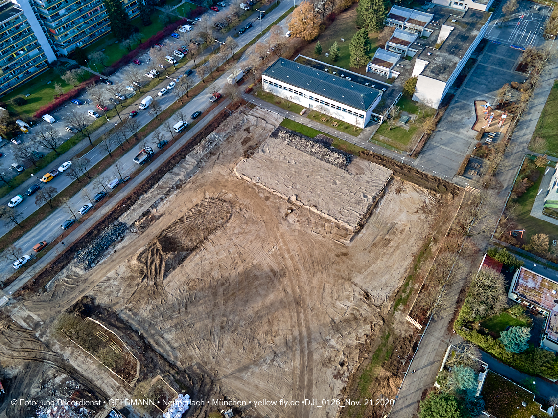 21.11.2020 - Bauplatz der Grundschule in Neuperlach in München